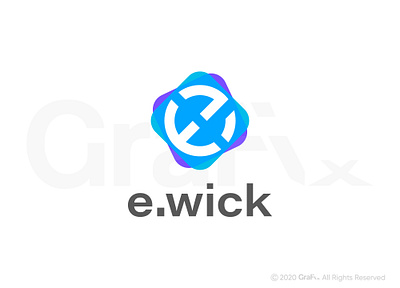 E wick creative logo e logo modern logo modern logos tech logo