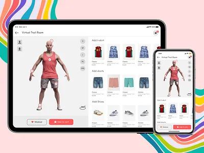 Virtual Trail Room app design flat india ios shopping app trail room ui design uiux ux uxdesign visual design vr