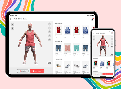 Virtual Trail Room app design flat india ios shopping app trail room ui design uiux ux uxdesign visual design vr