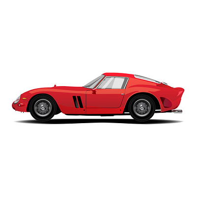 Ferrari 250 GTO art clean design digital art graphic design icon illustration illustrator vector