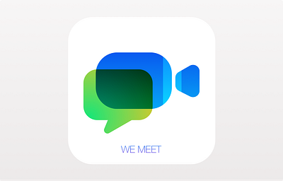 WeMeet - Video Chat Logo design ios app logo sketch video chat