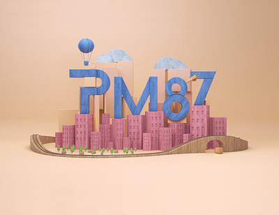 Wood city illustration 3d 3d art art direction c4d cinema 4d cinema4d compositing design illustration octane simulation toys visualization wood