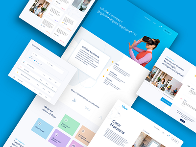 Bluu website | screens design minimal ui ux web