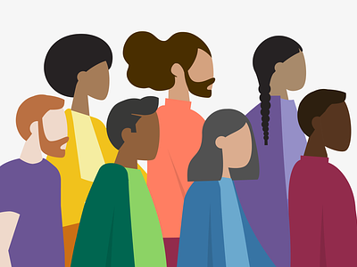 Shades of Diversity colourful community culture diverse group illustration inclusive people shade vibrant