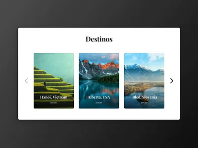 Destinies arrow column scroll slider swipe tourism tourist travel ui vacation