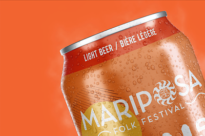 Mariposa Folk Festival Beer adobe ilustrator beer packaging design branding design graphic design packaging