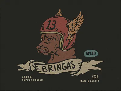 BRINGAS badge badgedesign branding design flat graphicdesign illustration illustration design logo motorcycle vector