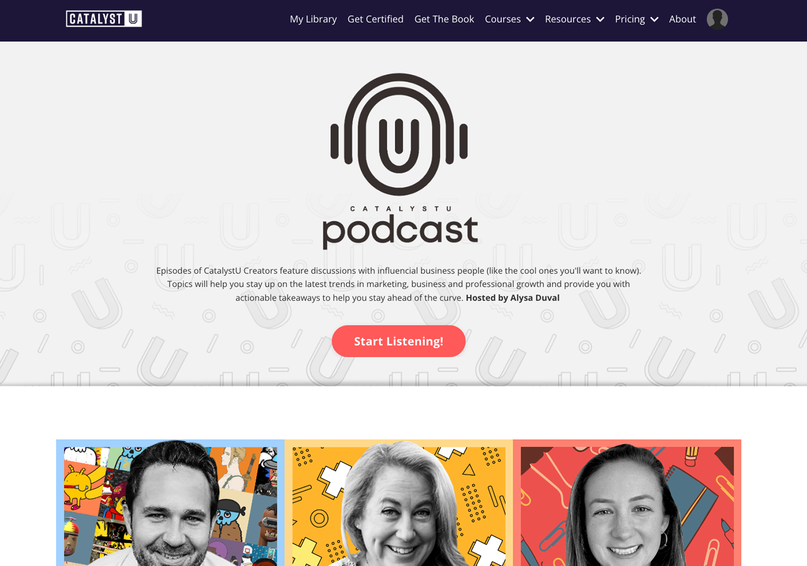 CU Podcast Webpage + Speaker Bio by Dylan Roelke on Dribbble