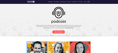 CU Podcast Webpage + Speaker Bio bio design graphic design layout simplicity speaker ui ux website design