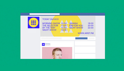 ARST_ Radio (Social) brand design branding branding design clean color facebook identity logo social