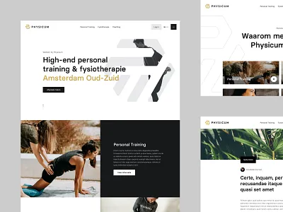 Desktop - Physicum amsterdam dennis design desktop gym interface personal trainer personal training physicum physiotherapy snellenberg training ui ux web design webdesign website