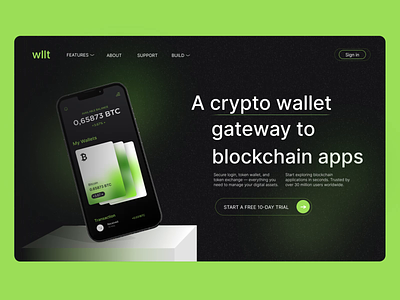 Crypto wallet and trading website design 3d animation bitcoin blockchain crypto crypto currency dark design ethereum homepage illustration interface landing logo nft trading ui ux wallet website