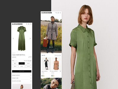 Alexa Chung design desktop ecommerce fasion lifestyle mobile modern product ui uiux ux webdesign