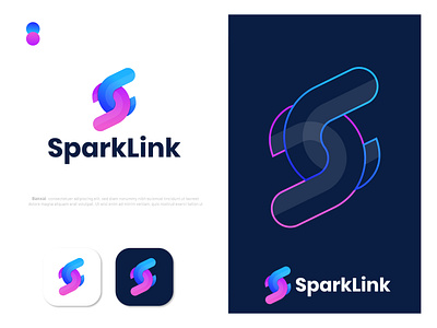 S letter logo design for SparkLink abstract branding branding design branding designer design designer identity designer letter logo logo concept logo designer logo idea logo maker logotype minimal logo modern logo s s letter logo s logo s mark symbol