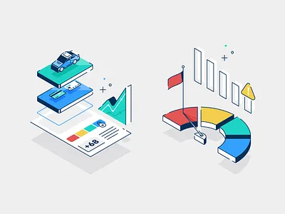 Credit Tradelines credit credit report credit score isometric red flag score tradeline vector