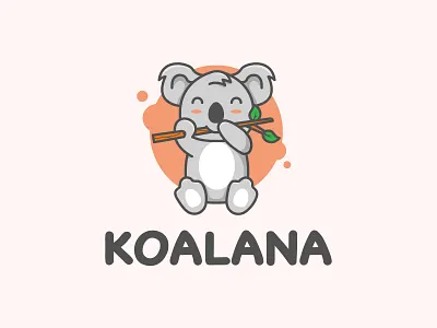 Koala Logo animal animal logo australian creastale cute animal cute logo koala koala logo pet pets petshop sitting