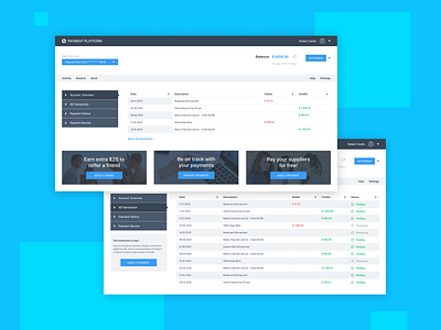 Payment Platform clear dashboad finance fintech payment platform ui design