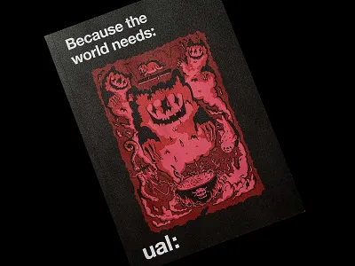 UAL 2021/22 Prospectus Cover black black magic blood book book cover brochure bubble dope hell hellish hype illustration sacrifice smoke snake sweater tears torture university vector