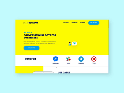 Chatbot Agency Landing Page UI animation chatbot design illustration landing page landing page concept landing page design landing page ui minimal ui design website design