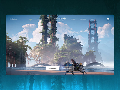 Horizon: Forbidden West design experience game interaction interface interface design landing motion ui user interface ux web