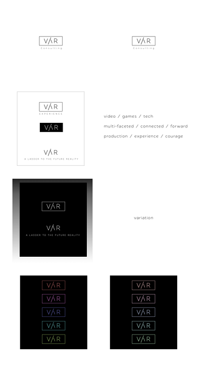 V/AR - Branding Identity for VR/AR consulting firm ar branding logo vr