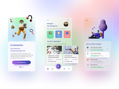 Explore UI Ensiklobedia at Klob.id 3d 3d art 3dillustration clean design ensiklopedia explore illustration learn macbook mobile app simple study transparent ui uidesign ux uxdesign