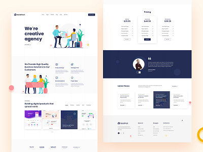 Saaspool- Creative Agency 2020 trend adobe xd agency agency landing page agency website clean ui creative creative agency layout exploration saas design