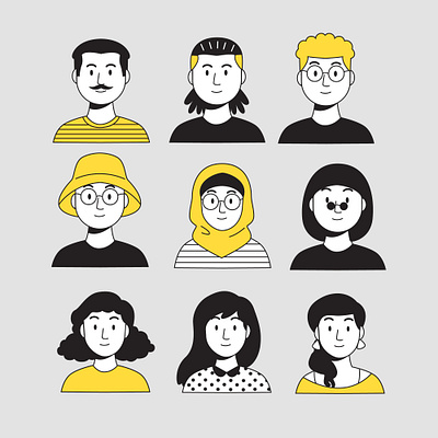 simple characters for your comics character clean illustrator minimal minimalist photoshop