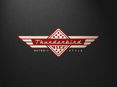 Thunderbird Pies design illustration logo pizza
