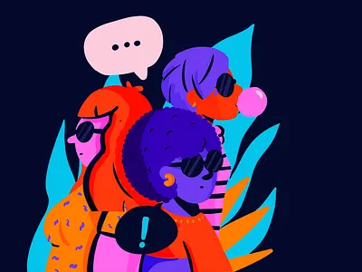 chicas colors costa rica feminism girls illustration mujeres people talk