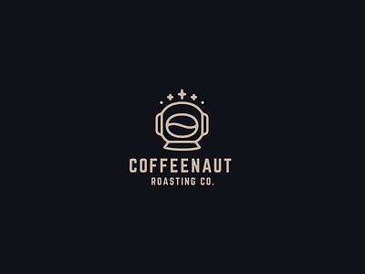 COFFENAUT aatronaut branding coffee coffeenaut company head helmet identity illustration logo minimal roasting simple space star stars travel