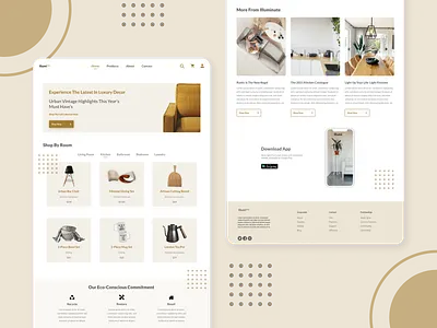 Illuminate Furniture Landing Page colour palette coronavirus covid19 design furniture website interiordesign landingpage minimal mobile design uidesign uxdesign