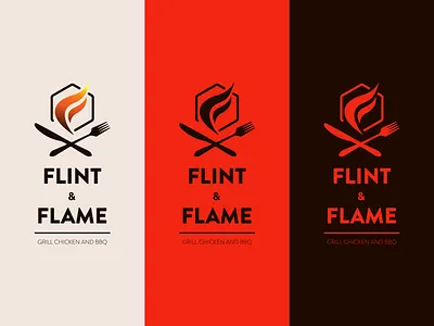 Flame logo || Daily logo challenge || Flint and Flame dailylogochallenge design flame flame logo flint and flame grilled chicken illustration illustrator logo logo design logodesign