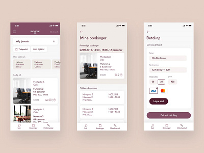 Wogow App UI agile app booking classrooms cream design innovation key light meetings minimal offices ui workplace