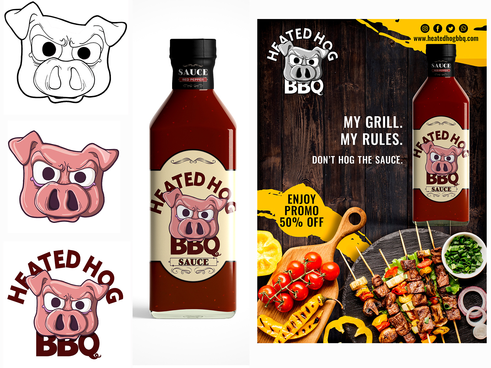 Example of Heated Hog BBQ Mock-up