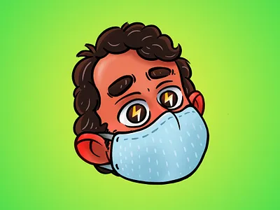 New personal avatar with mask avatar avatar icons covid icon design illustration mask