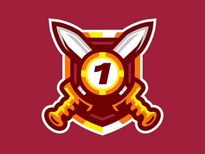 King 1 badge logo nimartsok shield sportslogo vector