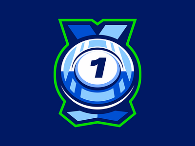 Competition 1 badge icon illustration logo medal nimartsok sportslogo vector