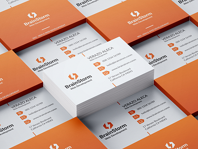 BrainStorm brand identity branding business business cards cards corporate illustrator photoshop stationery typography