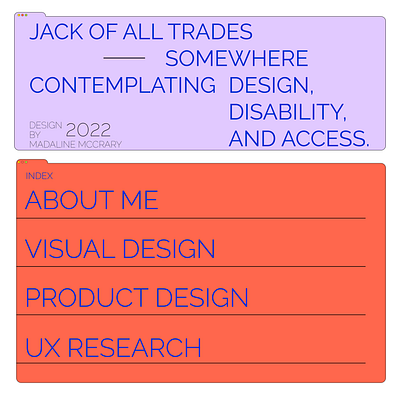 Visual Design - Portfolio Concept portfolio ui visual design