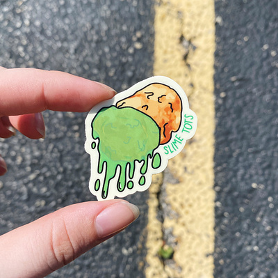 Slime Tots design illustration sticker