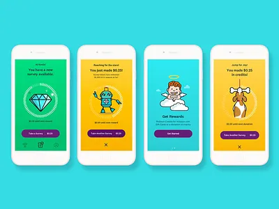 SurveyMonkey Rewards app illustrations illustration
