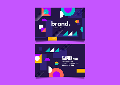 Business card businesscard design flat illustration vector