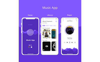 Music App Concept design gravit designer mobile mobile app mobile app design mobile ui music music app music player responsive responsive design responsive website design ui uiux ux uxdesign vector