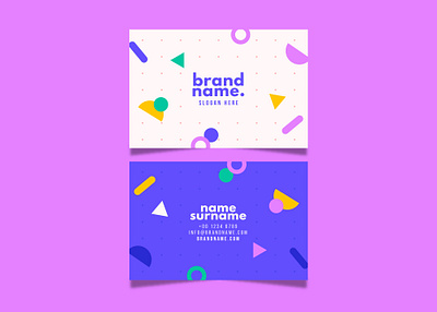 Business card businesscard design flat illustration vector