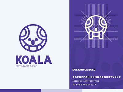 Koala NFT | Logo + BI animal animal logo australia australia logo brand identity brand identity package branding koala koala logo logo nft nft app nft brand nft logo nft website purple round logo ui ux website
