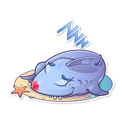 STICKERS PACK "Sharky" adobeillustator art design illustration illustration art shark sketch sleep stickers vector
