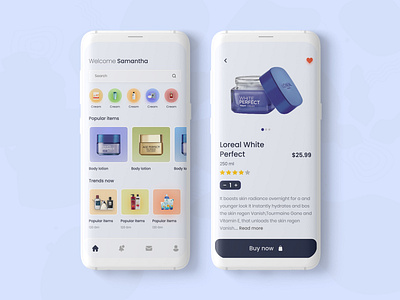Cosmo App - UI Screen app clean cosmetic cosmetic app design ui design user experience user interface user interface design userinterface ux design website website concept website design
