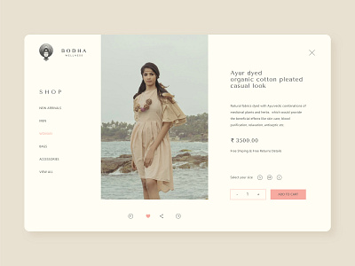 Bodha Wellness | Shop ayurveda branding clothing cotton design fashion minimal organic shop typography ui ux woman