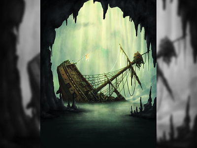 Sunken Ship art design digital art digital illustration digital painting illustration